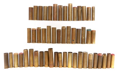 Lot Fifty brass cased shotgun cartridges, mainly...