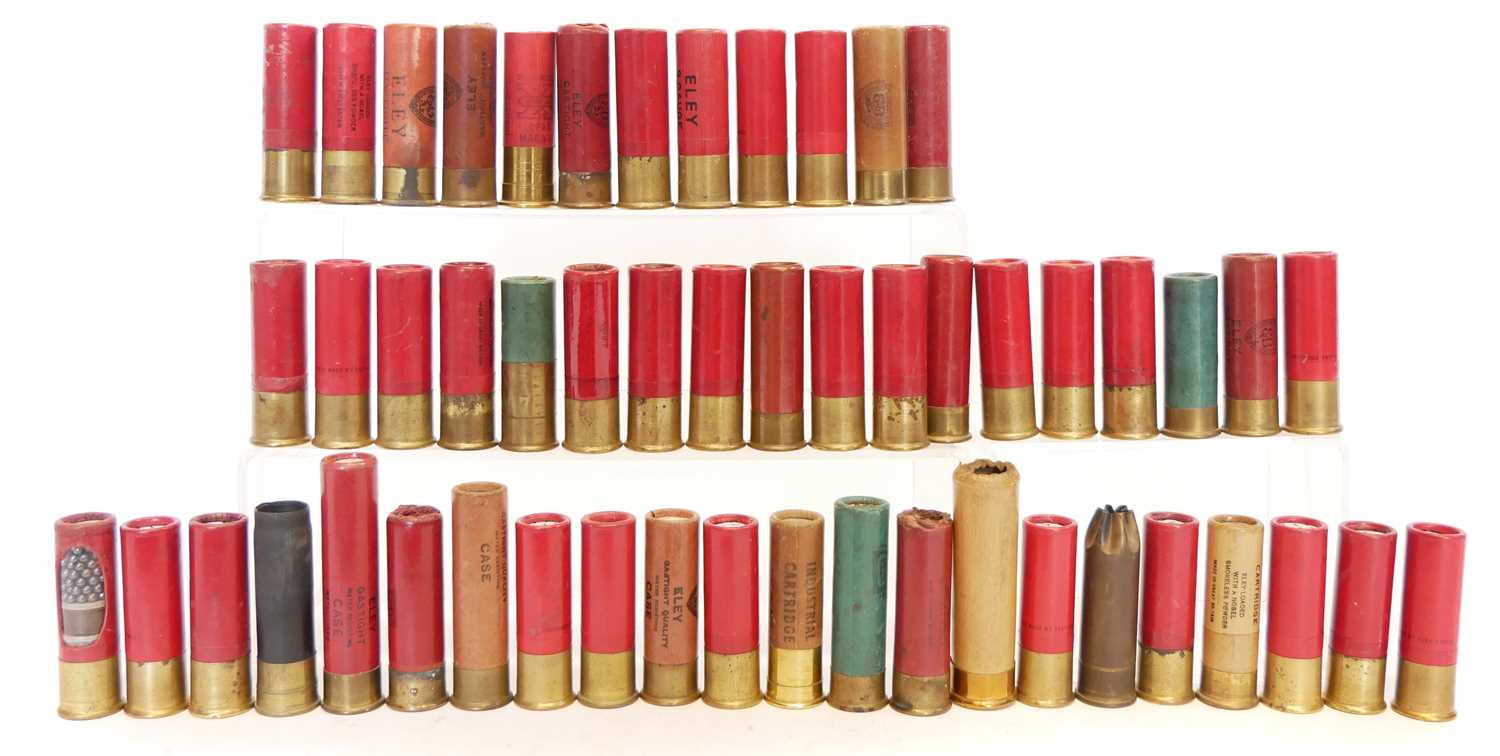 Lot 651 - Collection of 8 bore shotgun cartridges, paper...