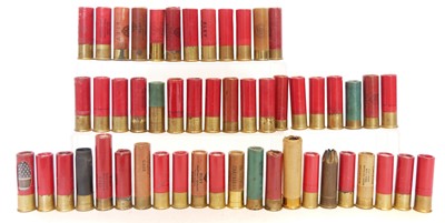 Lot Collection of 8 bore shotgun cartridges, paper...