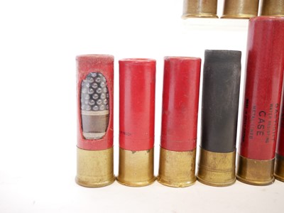 Lot 651 - Collection of 8 bore shotgun cartridges, paper...