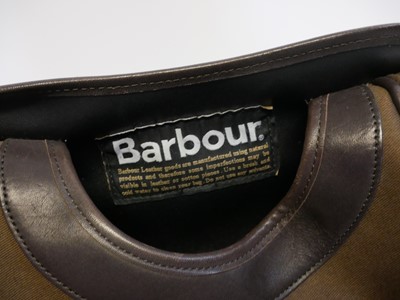 Lot Barbour canvas and leather cartridge bag, also...