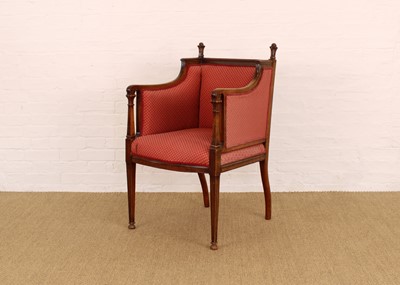 Lot 215 - An Edwardian Mahogany Parlour Armchair