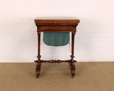 Lot 201 - A Victorian Rosewood Sewing Table