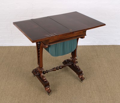 Lot 201 - A Victorian Rosewood Sewing Table