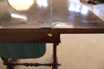 Lot 201 - A Victorian Rosewood Sewing Table