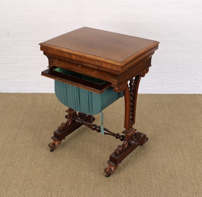 Lot 201 - A Victorian Rosewood Sewing Table
