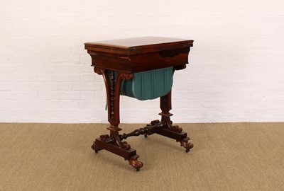 Lot 201 - A Victorian Rosewood Sewing Table