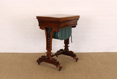 Lot 201 - A Victorian Rosewood Sewing Table