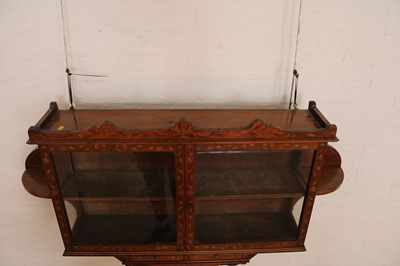 Lot 162 - A 19th Century Dutch Walnut and Marquetry Wall Cabinet Retailed by Edwards & Roberts of London