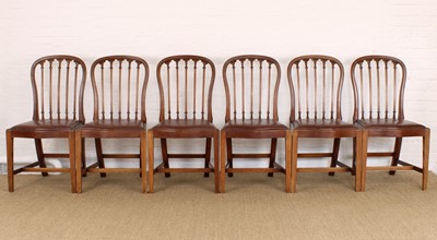 Lot 217 - A Set of Six Early 20th Century Mahogany Dining Chairs
