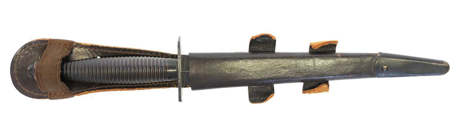 Lot Fairbairn Sykes commando dagger and scabbard,...