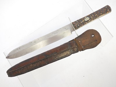 Lot 123 - Victorian knife and scabbard by George Butler,...
