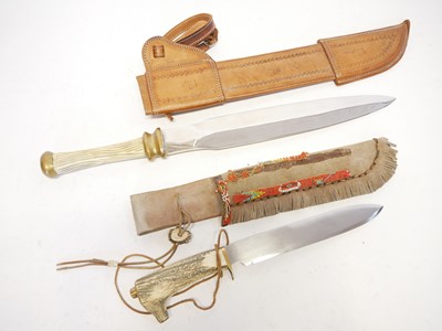 Lot 125 - Mexican Oaxaca short sword, with 18inch double...