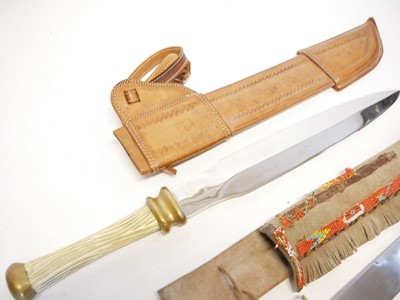 Lot 125 - Mexican Oaxaca short sword, with 18inch double...