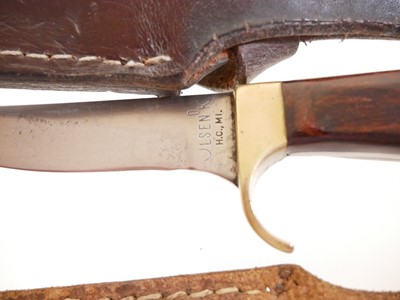 Lot 131 - Four hunting knifes, with slightly curved...