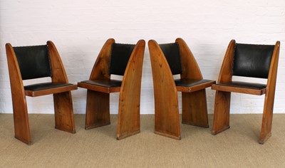 Lot 208 - A Set of Four Gothic Revival Oak Chairs