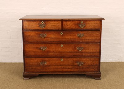Lot 223 - A George III Oak and Mahogany Chest of Five Drawers