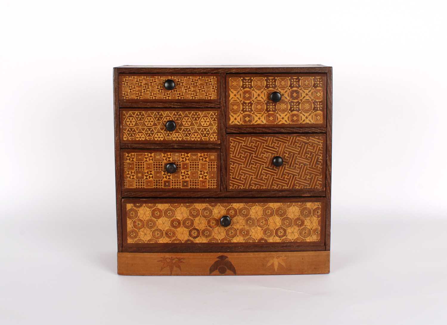 Lot 32 - A Late 19th/Early 20th Century Japanese Marquetry 'Yosegi Zaiku' Cabinet