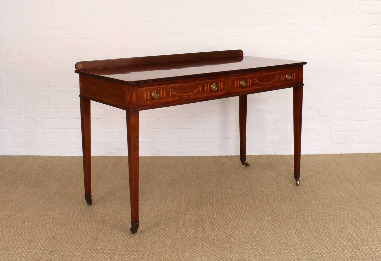 Lot 150 - A Good Edwardian Mahogany and Boxwood Strung Side or Hall Table by Edwards & Roberts of London