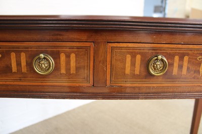 Lot 150 - A Good Edwardian Mahogany and Boxwood Strung Side or Hall Table by Edwards & Roberts of London