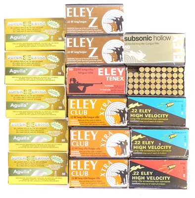Lot .22lr ammunition, 751 assorted rounds of Eley...