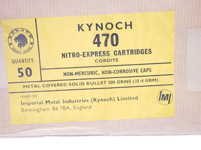 Lot 601 - Kynoch .470 Nitro Express, 100 cartridges,...