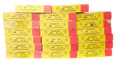 Lot Kynoch .470 Nitro Express, 108 cartridges,...