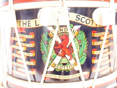 Lot 169 - London Scottish regimental tenor drum/coffee...