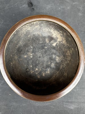 Lot 11 - A Chinese Bronze Censer with Xuande Mark on Bronze Stand