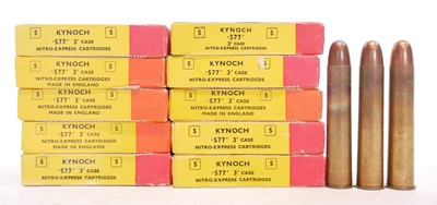 Lot Kynoch .577 3" Nitro Express ammunition, 53...