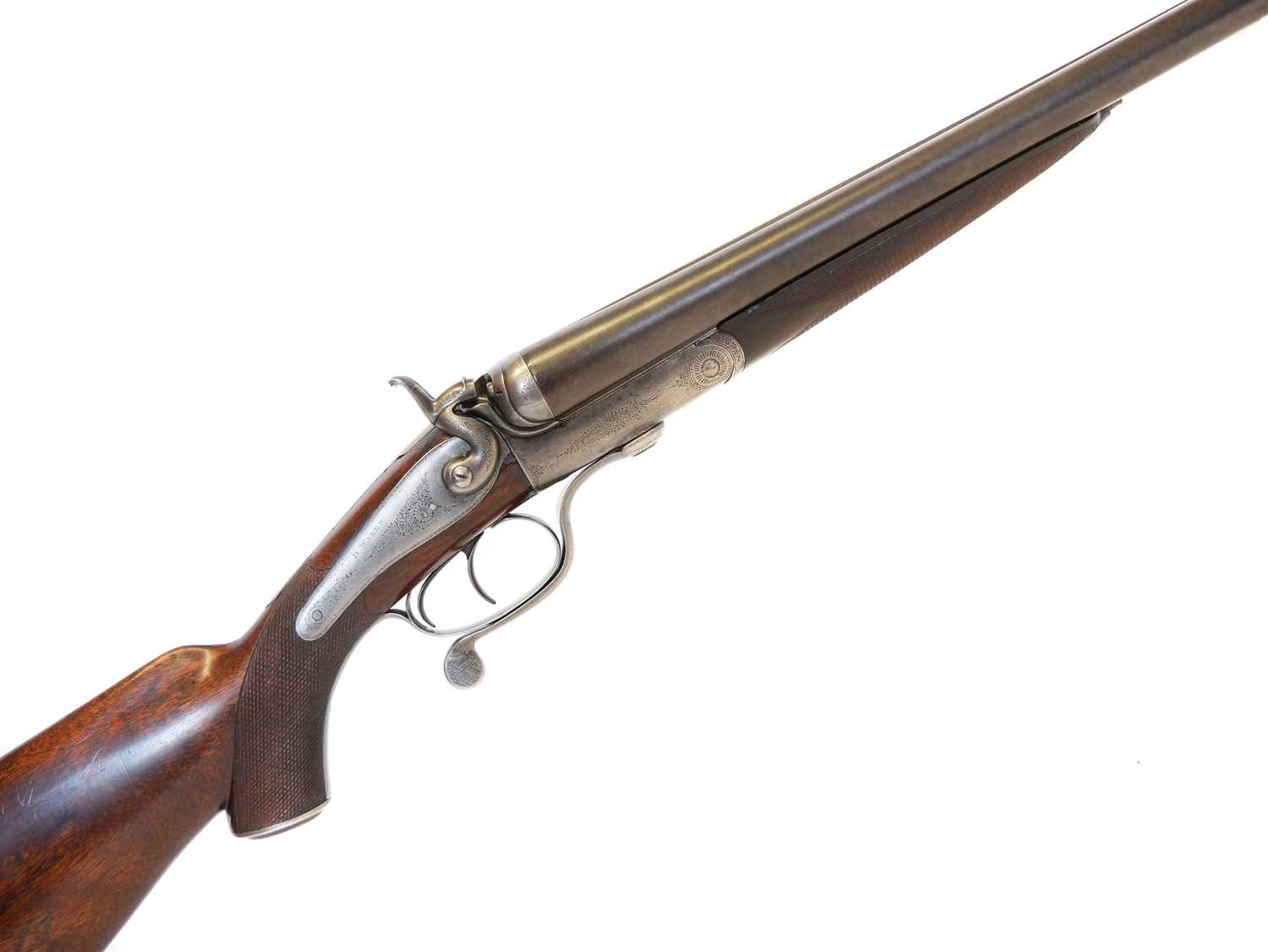 Lot 60 - D. Wales 10 bore side by side hammer gun,...