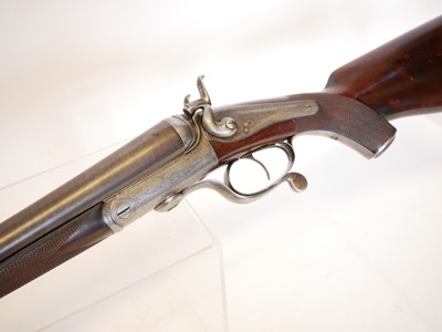 Lot 60 - D. Wales 10 bore side by side hammer gun,...