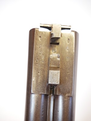 Lot 60 - D. Wales 10 bore side by side hammer gun,...