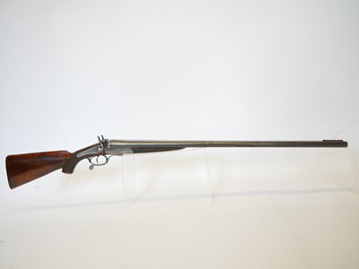 Lot 60 - D. Wales 10 bore side by side hammer gun,...