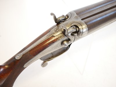 Lot 60 - D. Wales 10 bore side by side hammer gun,...