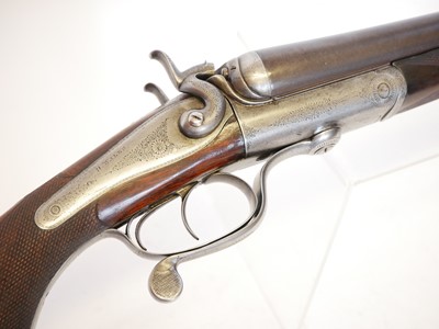 Lot 60 - D. Wales 10 bore side by side hammer gun,...