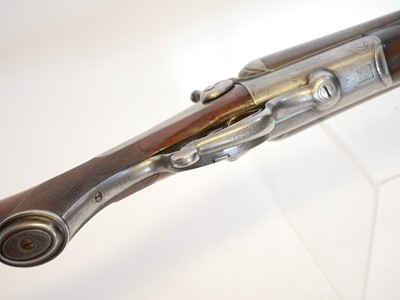 Lot 60 - D. Wales 10 bore side by side hammer gun,...