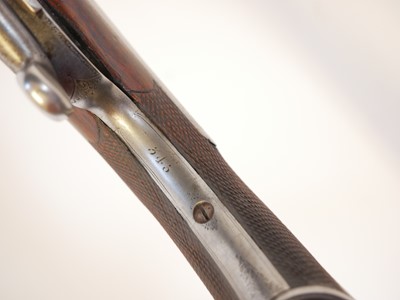 Lot 60 - D. Wales 10 bore side by side hammer gun,...