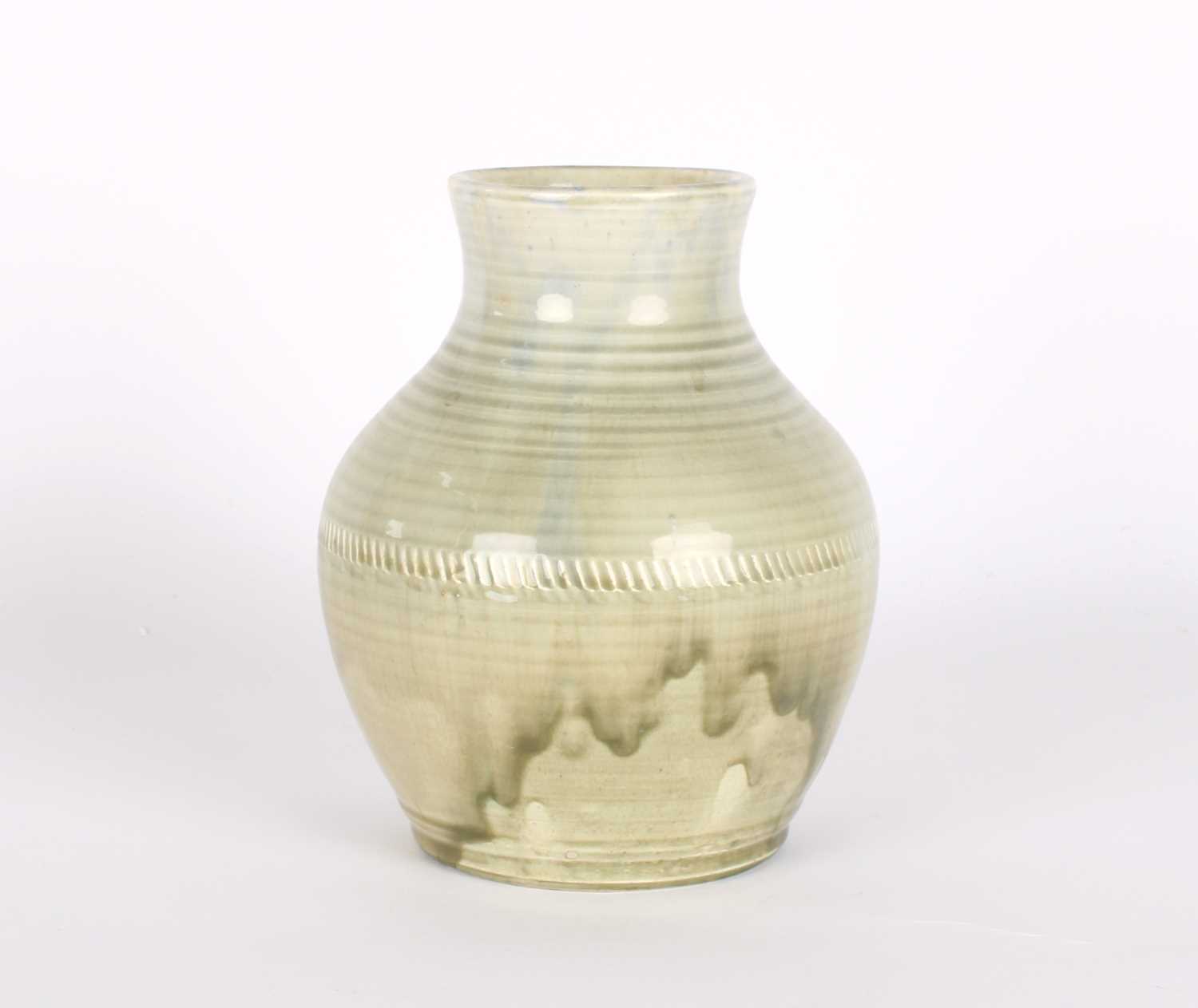 Lot 46 - An Early 20th Century Celadon Vase by W. Moorcroft