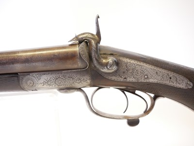 Lot 57 - J. Blanch and Sons 12 bore pinfire side by...