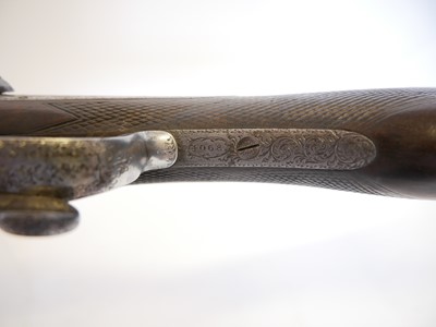Lot 57 - J. Blanch and Sons 12 bore pinfire side by...