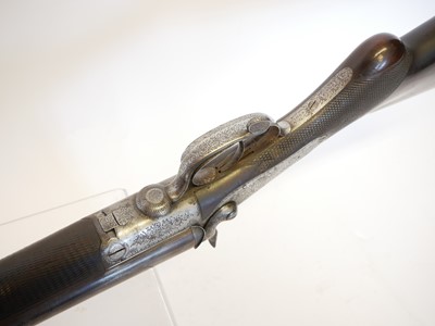 Lot 57 - J. Blanch and Sons 12 bore pinfire side by...