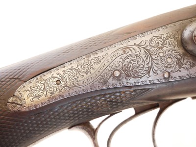 Lot 57 - J. Blanch and Sons 12 bore pinfire side by...