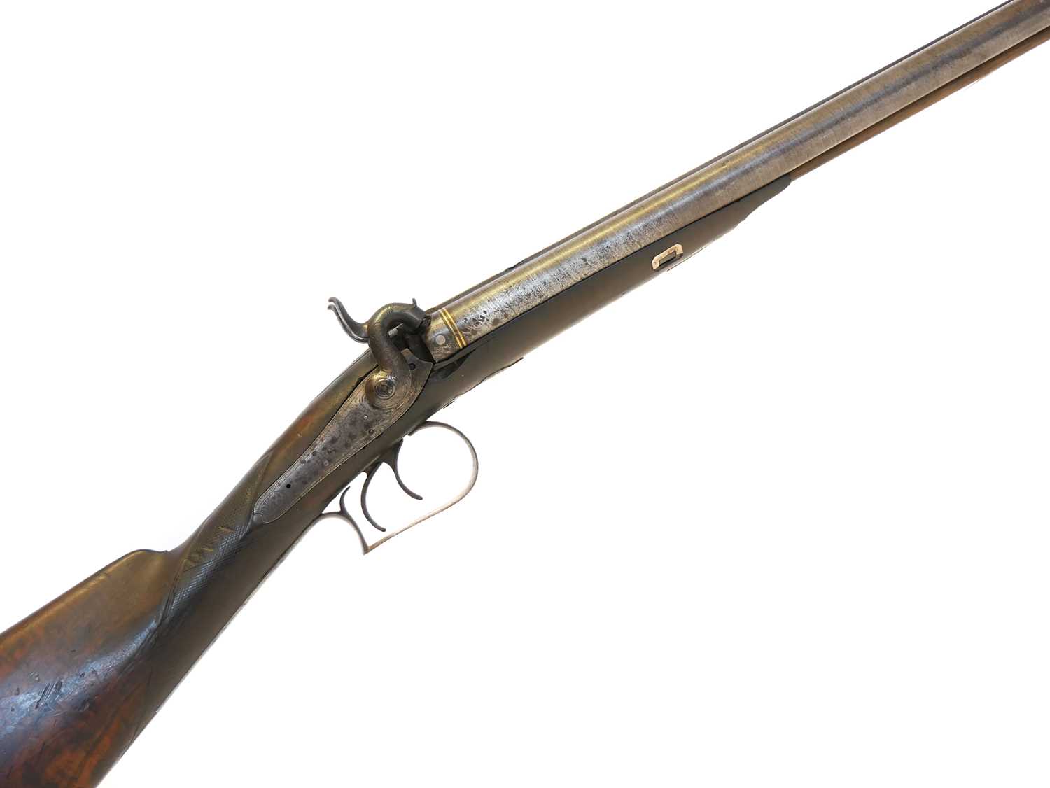 Lot 55 - Beckwith 14 bore percussion side by side...