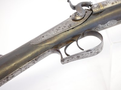 Lot 55 - Beckwith 14 bore percussion side by side...