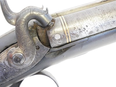 Lot 55 - Beckwith 14 bore percussion side by side...