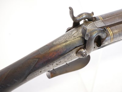 Lot 55 - Beckwith 14 bore percussion side by side...