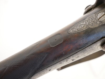 Lot 55 - Beckwith 14 bore percussion side by side...