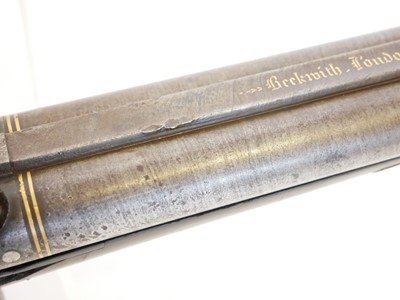 Lot 55 - Beckwith 14 bore percussion side by side...