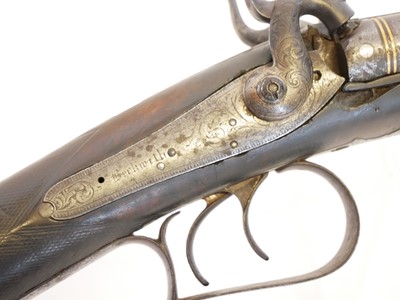 Lot 55 - Beckwith 14 bore percussion side by side...